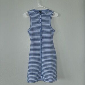 Wild Fable Blue and White Striped Midi Dress
